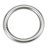 zQIhAoN 304 Stainless Steel O-Ring 8mm Thick, 130-300mm OD, Welded Fitness Yoga Luggage Ring(150mm)