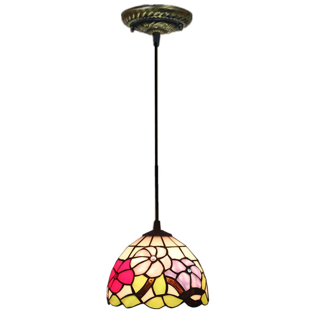 METTEOR Tiffany Style Chandeliers Pendant Hanging Light With 8 Inch Shade For Dining Room And Living Room (A1)
