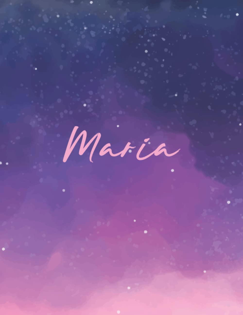 Maria: Journal Notebook Gray for Writing and Drawing, Blank | Calligraphy Dot Grid Journals | 8.5 x 11 inch - V.106