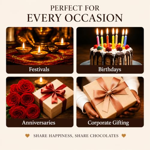 Image of 24 Pcs Mix | Luxury Chocolate Gift Pack | Handmade Premium Gift Hamper for Birthday, Anniversary, Wedding | Belgian Chocolate Gift for Boy, Girl, Kids, Brother, Sister, Wife, Girlfriend