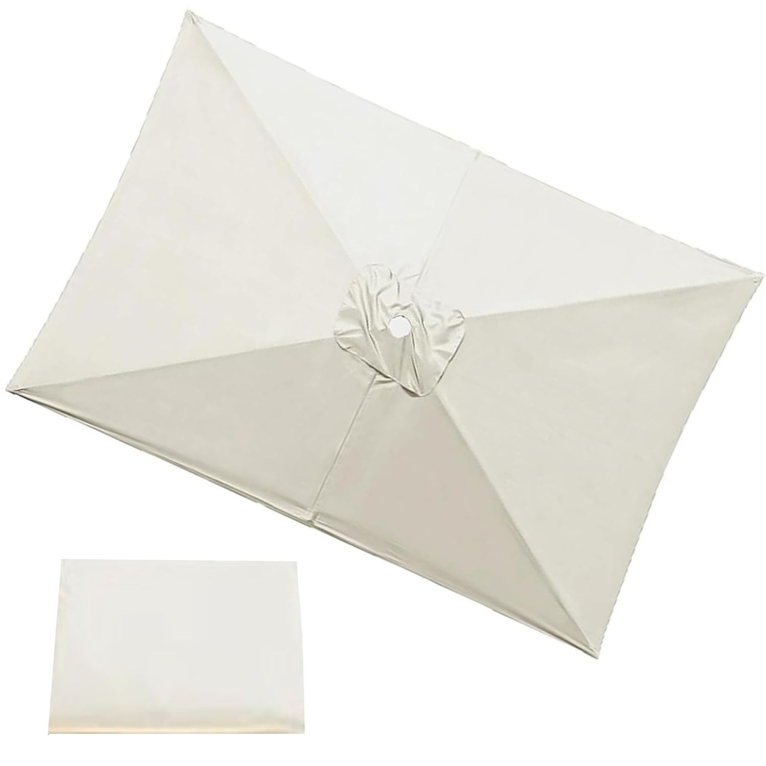 Parasol Replacement Canopy 4/6/8 Ribs, 3.0x3.0m 2.5x2.5m 2.7x2.7m Rectangular/Square Outdoor Umbrella Replacement Cover Waterproof Garden Patio Parasol Umbrella Canopy(B1,6Ribs:210x140cm) — image 1