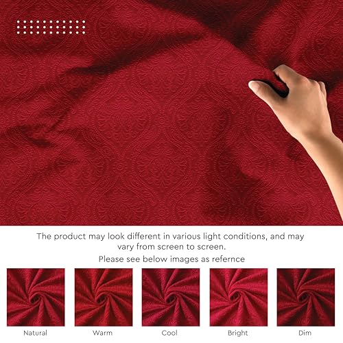 Image of Encasa XO Embossed Velvet Fabric Material by Meter Coffee | Sofa Cloth Material | Unstitched Fabric for Making Cushion Cover, Sofa Cover, Backdrop| 175 GSM, Width 54 Inches | Order by Meter