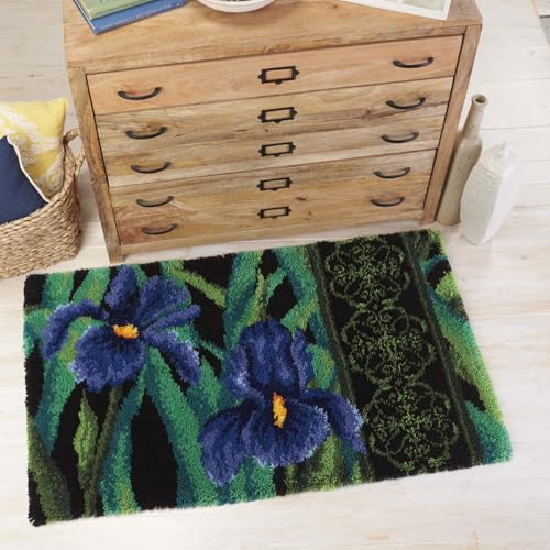 Herrschners Delicate Iris Designer #14 Latch Hook Kit