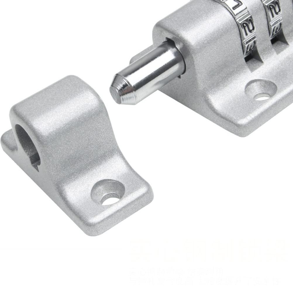 Pestillo de cierre multiusos, cerrojo de candado, 3 piezas Cerradura de contraseña de metal Pestillo de puerta con contraseña Pernos de puerta Pestillo Pernos de seguridad de puerta Perno de puerta de