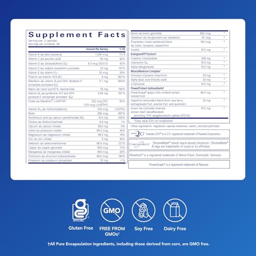 Image of Pure Encapsulations Athletic Nutrients | Multivitamin /Mineral Complex for Exercise Performance and Training* | 180 Capsules