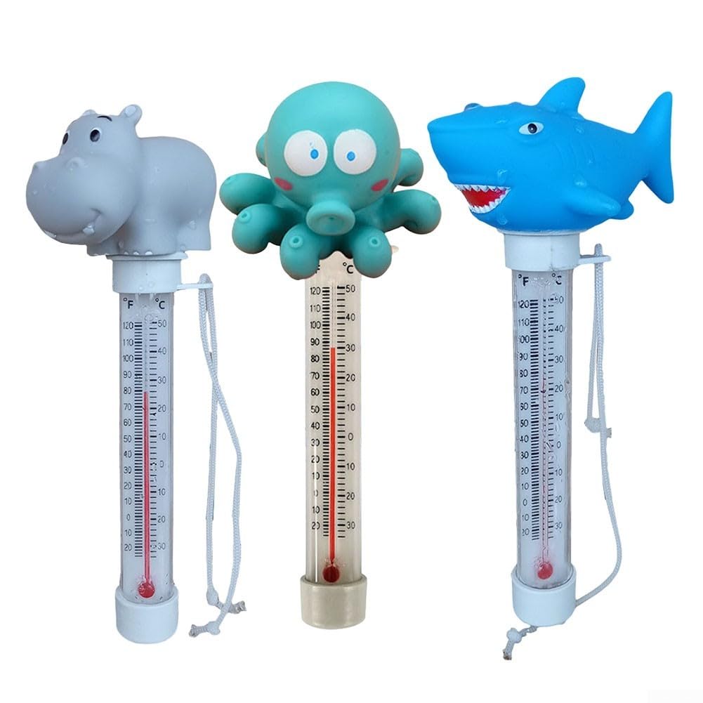 Práctico termómetro flotante de PVC para piscina para una medición confiable y precisa de la temperatura en piscinas, spas y acuarios (A)