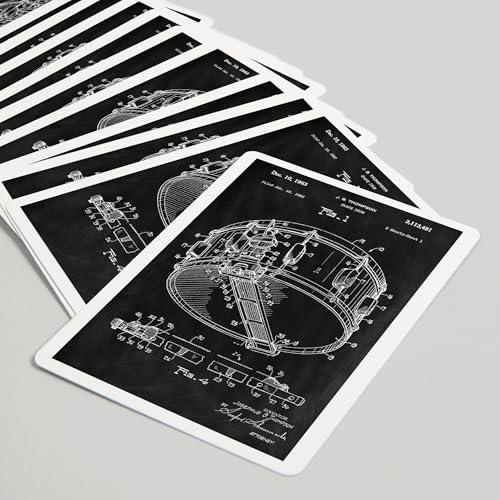 Baraja de 52 cartas de póker Lantern Press Blackboard Patent miniatura 5