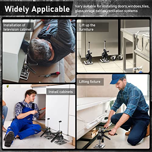 Mtnte Labor Saving Arm 12 Inch Lever Arm Lifter Drywall Lift for Wall Tile Locator, Multi-Function Height Adjustment Lifting Device,Door Panel Lifting Cabinet Jack Board Lifter (2PCS) - Thumbnail 5