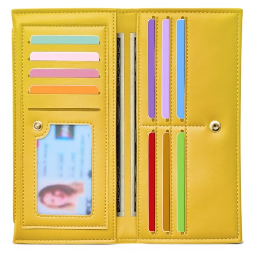 Image of Tipmile Slim Wallet for Women, RFID Blocking Credit Card Holder | Thin Compact Bifold Wallet with Zipper, Ladies Gift