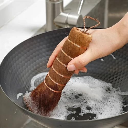Escoba de palma para ollas y woks, el cepillo colgante esencial en tu cocina 5