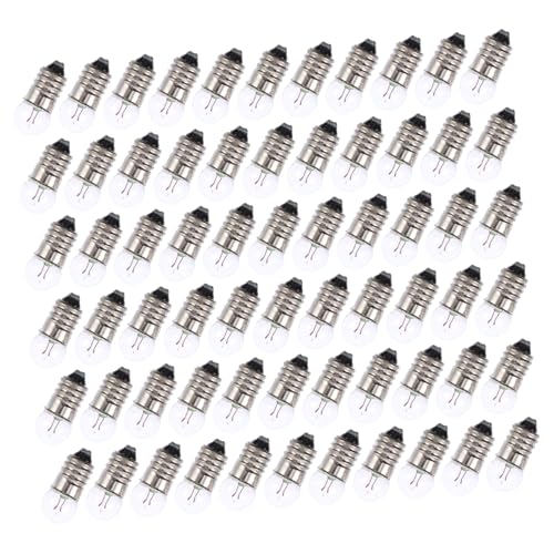 QUMIIRITY Mini Bombillas Pequeñas De Vidrio Para Circuitos Científicos Base De Tornillo, Kit De Bombillas De Prueba Para Experimentos Escolares, 50 Unidades Para Uso Educativo y Proyectos Diy