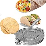【Prensa para tortillas de hierro fundido】 Prensa para tortillas hecha con una prensa de hierro fundido de peso pesado para mayor durabilidad y estabilidad. Nuestra prensa para tortillas facilita a los usuarios cocinar en casa con sus propios ingredientes frescos.