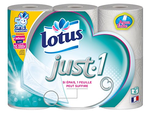 Papier Toilette Lotus Just1 24 rouleaux : une seule feuille suffit pour une hygiène parfaite