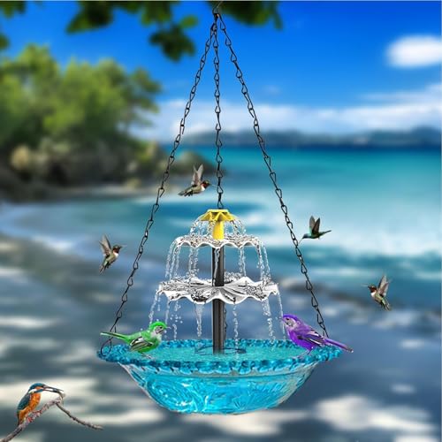 Fontaine d'eau de cour anti-stagnation : le bain d'oiseaux de patio autonome idéal