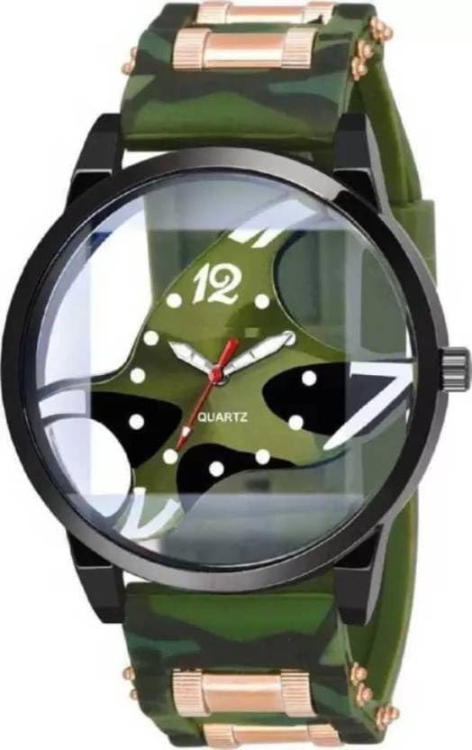 QALIBA Standard and Sports Look Analog Watch - for Men Analog Watch - for Boys & Girls Analog Watch - for Boys & Girls Green Multi (B0CHMWCPD7) Amazon Price History, Amazon Price Tracker