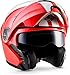 Produktbild Moto Helmets® F19 Racing Red · Motorrad-Helm · Klapp-Helm Modular-Helm Flip-up Integral-Helm Motorrad-Helm Roller-Helm Full-Face Scooter-Helm · ECE Sonnenvisier Schnellverschluss Tasche L (59-60cm)