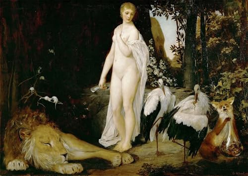Tableaux Portrait Fable d'ARToPHIIU : Peinture sur Toile Haut de Gamme Style Klimt 60x90cm