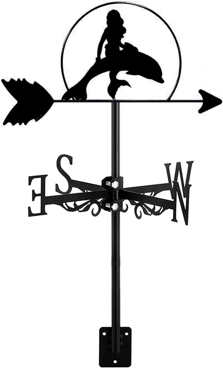 神話のフィギュアオーナメントメタル風ベーンルーフガーデンデコレーション、屋外パティオ、裏庭、ファームヤード、中庭、エンジェル用の風見