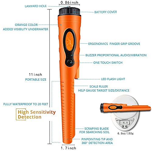 Détecteur de métaux pinpointer pour localiser précisément les objets perdus sous l'eau - 4