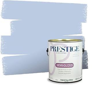PRESTIGE Paints Interior Paint and Primer In One, 1-Gallon, Semi-Gloss, Comparable Match of Valspar* Celestial Blue*