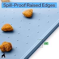 Vista 53 de GORILLA GRIP - Tapete de silicona 100% impermeable con bordes elevados sin BPA para mascotas, tapetes para alimentos de perros y gatos que contienen