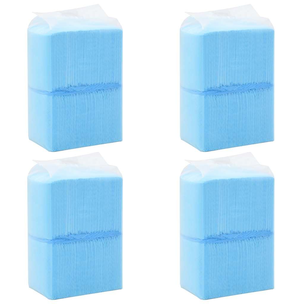 vidaXL Almohadillas de Entrenamiento para Perro, 400 Piezas, 45x33 cm, Tela No Tejida & Pulpa, Azul & Blanco, Absorbentes, para Cachorros y Perros Incontinentes, Protección de Suelo Interior