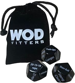 WODFitters Workout Dice Set of 3 Durable Fitness Dice Provides Unlimited Combination of Constantly Varied Exercises for Fu...