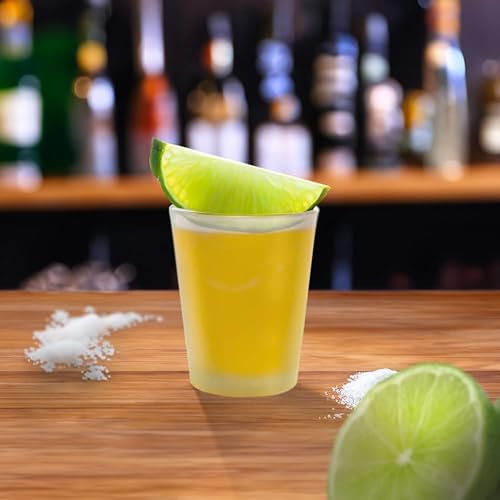 Miniatura 3 de Rockin Juego de 12 vasos de chupito transparentes de 1.5 onzas con base pesada, vasos de chupito transparentes esmerilados a granel (12)