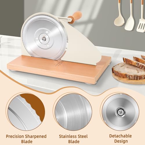 Image of CAWIU Upgraded Manual Bread Slicer for Homemade Sourdough Round with Cover