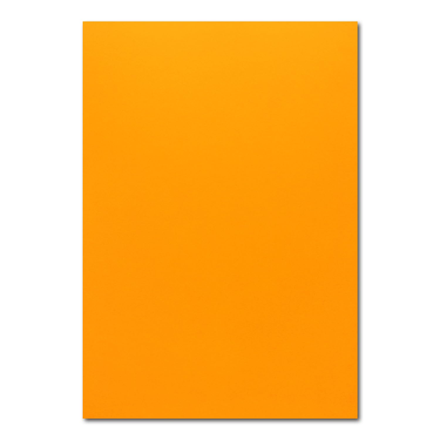 50 DIN A4 Paper Sheets, Plano Sheet, Mango (Orange), 225 g/m², 21 x 29.7 cm, Coloured Paper Photo Card, Craft Paper, Coloured Card