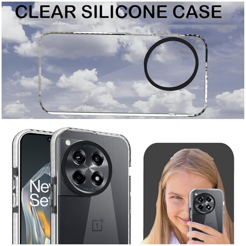 Image of A rtistque Ultra Stylish Back Cover Case for OnePlus 12R 5G | Premium Shockproof TPU | Protective Design | OnePlus 12R 5G Cover - White