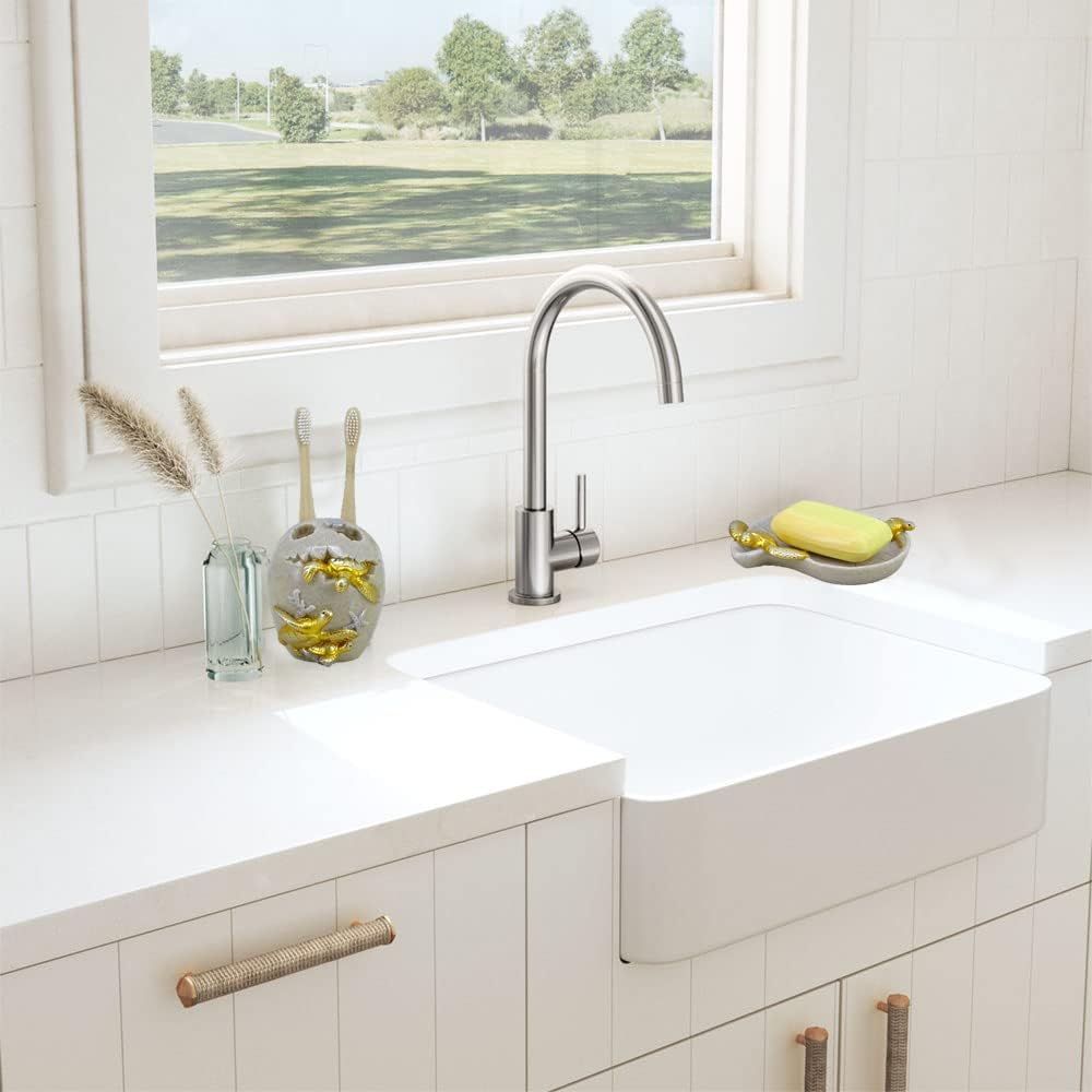 SHANCO Resin Sea Turtle Mother and Baby Soap Dish, Beach, Bathroom Accessory,Ocean Theme Sea Turtle Family Bathroom Decor,Coastal Decor (Loyal Gold)