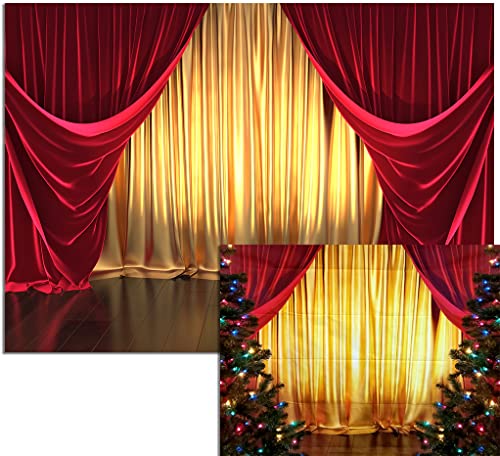 Fondo fotográfico rojo 7x5ft para fiestas y eventos miniatura 1