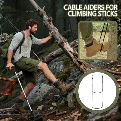 Corde d'escalade avec sangle légère et échelle d'arbre réglable 1.5m - 3