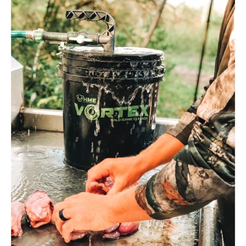 Image of HME Game Washer with Bucket | Portable Durable Effective Wild Game Cleaner with Adjustable Water Flow Valve & Vоrtех 5-Gallon Bucket for Field Dressing & Processing