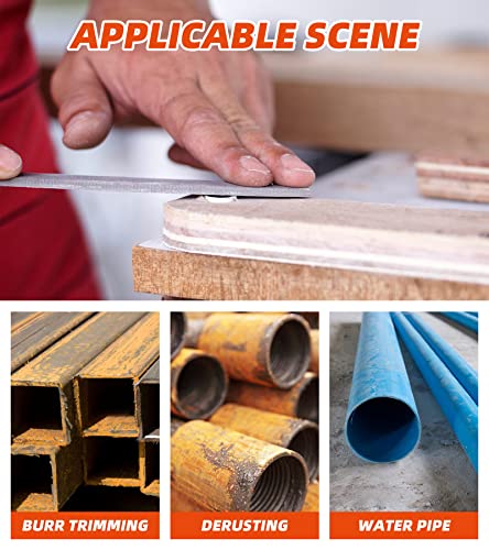 Difflife 10'' Needle File Flat File Handles, Hardened Alloy Strength Steel #TOP5