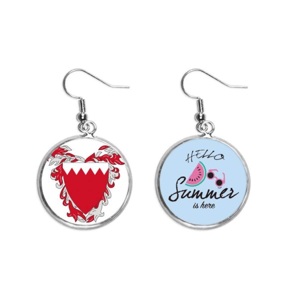 Pendientes de sandía con emblema de Manama Bahrein para mujer 5