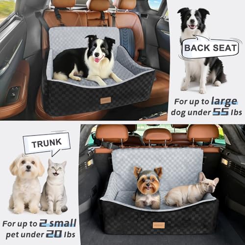JOEJOY Reversible Dog Car Bed 55 lbs