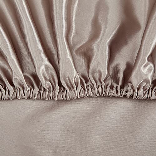 Image of Satin Crib Sheets 2-Pack for Babies & Toddlers - Soft, Gentle on Hair & Skin - Fitted Satin Sheets for Crib or Toddler Mattress