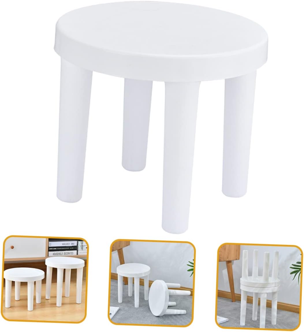 VALICLUD Non Slip Stool Small Bathroom Footstool Lightweight Stackable Sitting Step Stool for Boys Thickened Japanese Style Round Seat