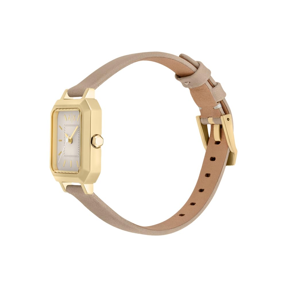 Armani Exchange Orologio da donna, Quarzo Movimento a tre lancette e cassa da 27 mm con cinturino in pelle