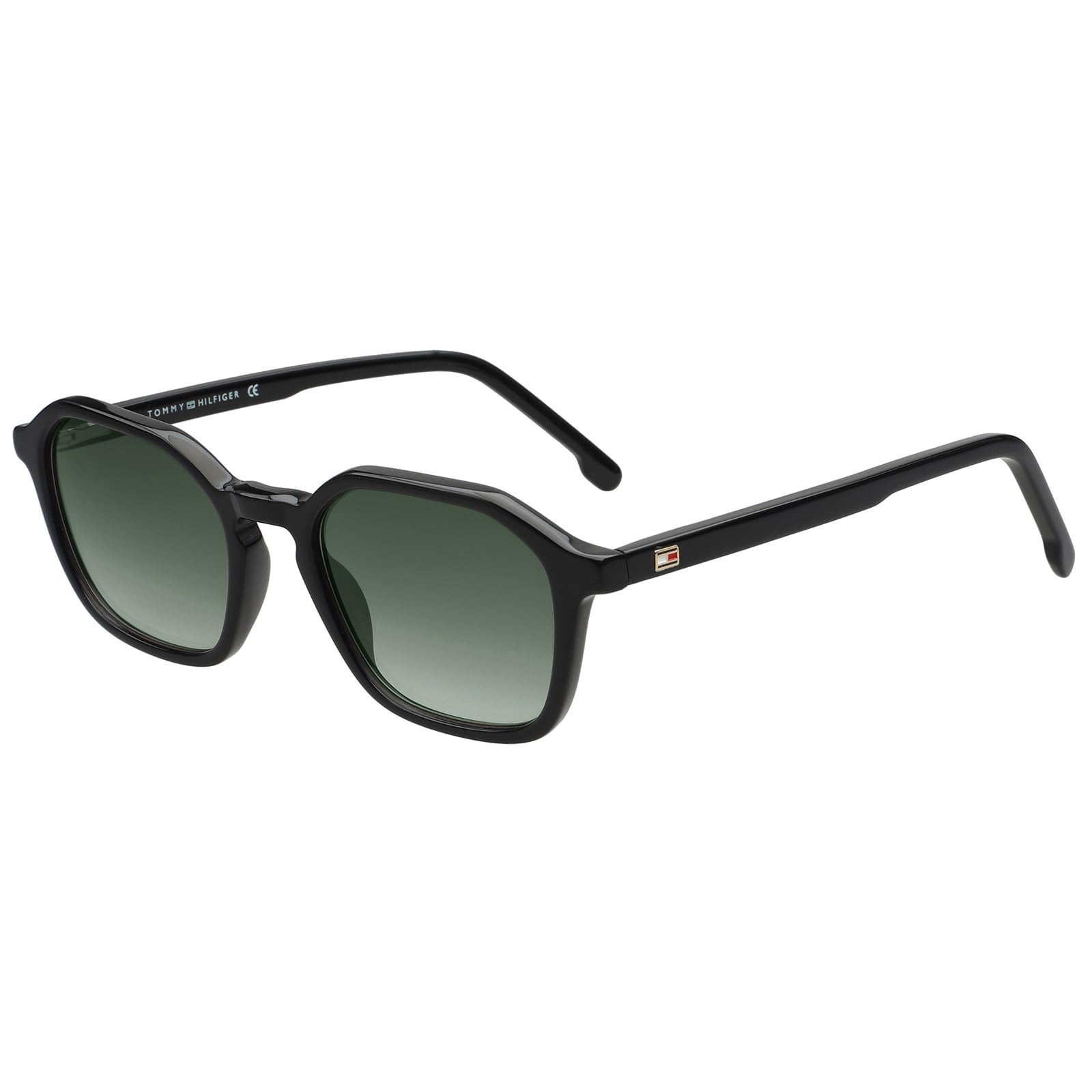 tommy hilfiger Tommy Hilfiger|Black Full Frame Oval Sunglasses|100% UV Protected (Uv 400) Green Gradient Faded Lens|Women's|Medium|TH3510 C1 51 S-picture-10