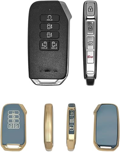 Miniatura 4 de SANRILY Funda para llavero de 9 botones para Kia K5 Sedona 2021 K8 V6 2022 EV6 GT Linie Seltos Sportage R K3 K4 Stinger Sorento Cerato 9 Taste sin