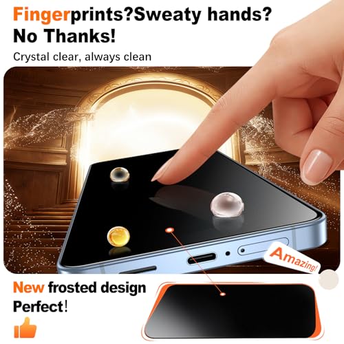 Image of UniqueMe 2 PACK for Samsung Galaxy S26 Plus Matte Privacy Screen Protector | Anti-Glare, Anti-Fingerprint, Fingerprint Unlocking, Easy Installation, Bubble-Free, 9H Hardness, Tempered Glass