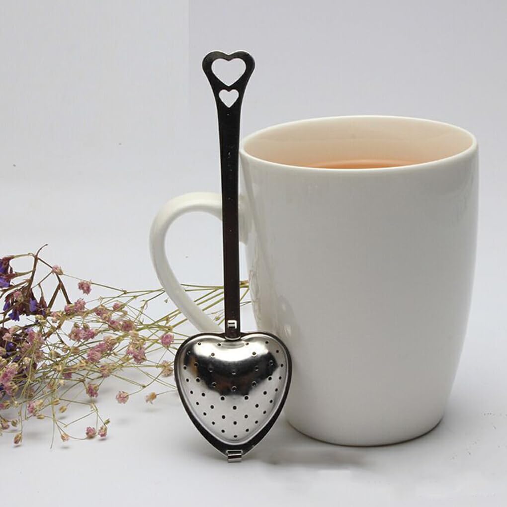 QOKLIYUI Cuchara Infusora de té Puro de 50 Uds con, Cuchara de té de Acero Inoxidable Lavable a máquina y fácil de Usar, no tóxica, Tipo 2