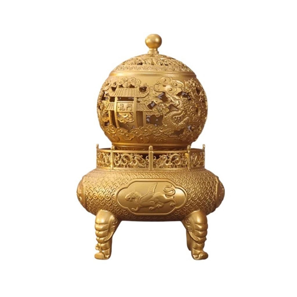 SLEEVE Incense Burner Holder Home Pure Copper Incense Burner Office Chinese Style Incense Coil Agarwood Sandalwood Aromatherapy Burner Ornaments Incense Holder