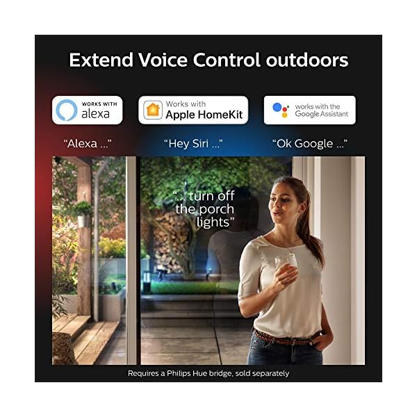 Philips Hue Econic Smart Outdoor Wandlaterne, Weiß & Farbe, unten (Hue Hub erforderlich, Smart Light Kompatibel mit Alexa, Apple Homekit & Google Assistant) – Bild 7