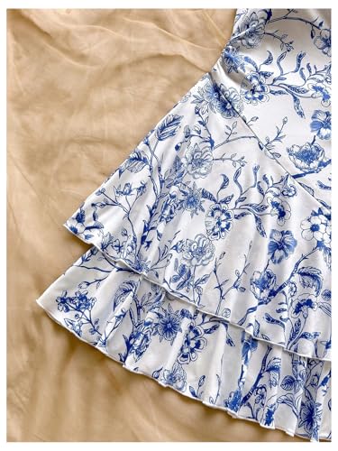 Image of Floerns Women's Cute Summer Halter Neck Floral Leopard Print Short Sundress
