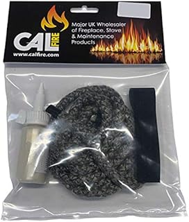 CHIMSOC Replacement Black Stove Rope Kit for Stove Doors - 10mm Diameter - Standard Softness Rope