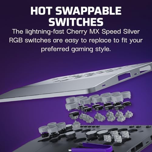 Image of Turtle Beach Victrix Pro KO Leverless Esports All Button Fight Stick, Xbox | Xbox Series X|S, Xbox One, Windows PC, Tournament Arcade Controller, 16 Cherry Switches, Slim Design, RGB Lighting, Gray